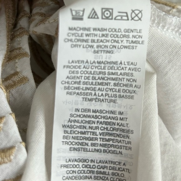 J. Crew Embroidered Herringbone T-Shirt In Grey Small - Picture 6 of 9